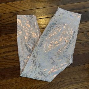 High Waisted 7/8 Pureluxe Legging in Floral Foil